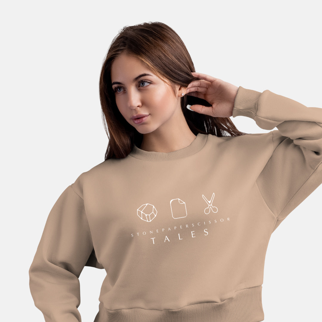 Beige Sweat shirt for she
